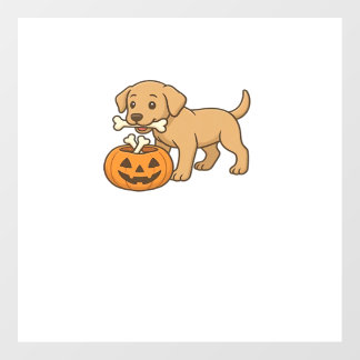 Halloween Pup with Bones and Pumpkin Pal Classic T Floor Decals