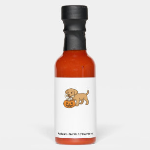 Halloween Pup with Bones and Pumpkin Pal Classic T Hot Sauces