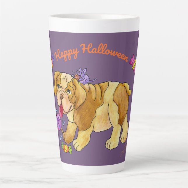 Halloween Puppy Latte Mug (Front)