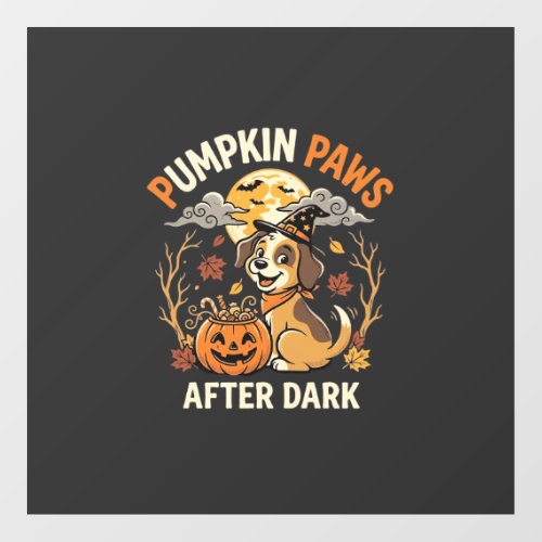 Halloween Puppy Pumpkin Night Floor Decals