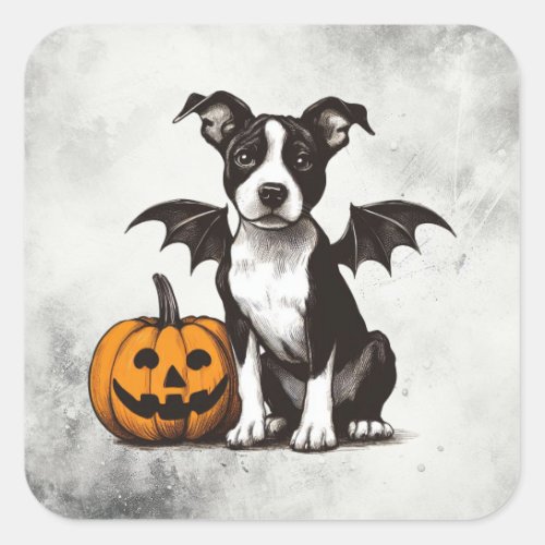 Halloween Puppy Square Sticker