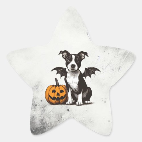 Halloween Puppy Star Sticker