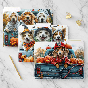 Halloween Puppy Trick or Treat File Folder