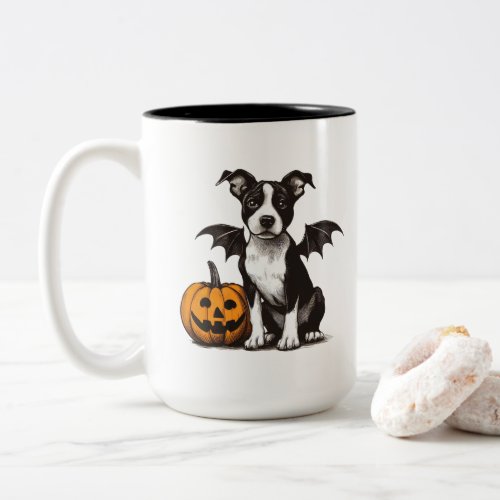 Halloween Puppy Two_Tone Coffee Mug