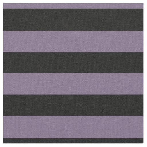 Halloween Purple and Black Bold Stripes Fabric