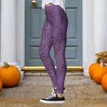 Halloween Purple and Black Spider Web Leggings<br><div class="desc">Customize to change the purple to any color.</div>