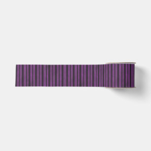 Halloween Purple and Black Vertical Striped Ribbon