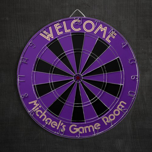 Halloween Purple Black Custom Metal Cage Game Room Dart Board