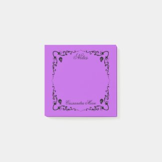 Halloween Purple & Black Magic Border Personalized
