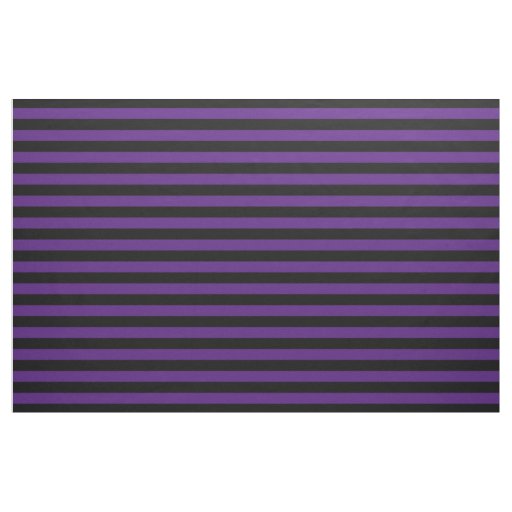 Halloween Purple Black Stripes Pattern Modern Chic Fabric