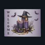 Halloween Purple Candles Bats Spooky Scary Doormat<br><div class="desc">Halloween Purple Candles Bats Spooky Scary Doormat. Unique,  beautiful,  stylish design. Easy to be personalized. Font style,  size and colors can be changed. Matching items are available.</div>