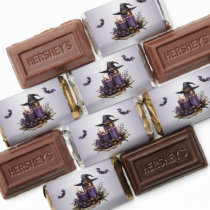 Halloween Purple Candles Bats Spooky Scary Hershey's Miniatures