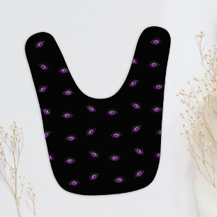 Halloween, Purple Eyes, Trick Or Treat, Boo Baby Bib