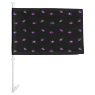 Halloween, Purple Eyes, Trick Or Treat, Boo Car Flag