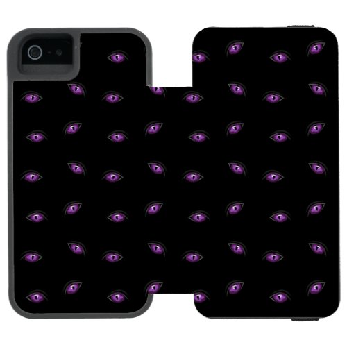 Halloween Purple Eyes Trick Or Treat Boo iPhone SE55s Wallet Case