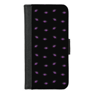 Halloween, Purple Eyes, Trick Or Treat, Boo iPhone 8/7 Wallet Case