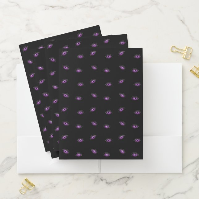 Halloween, Purple Eyes, Trick Or Treat, Boo Pocket Folder (In Situ)