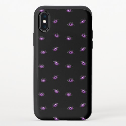 Halloween Purple Eyes Trick Or Treat Boo iPhone XS Slider Case