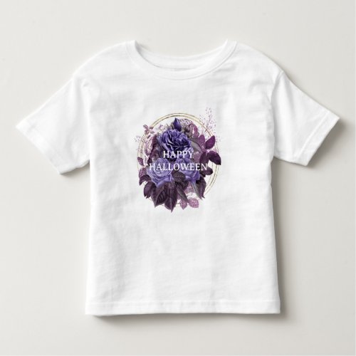 Halloween Purple Gothic Roses  Toddler T_shirt