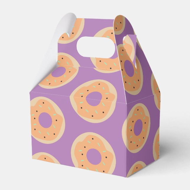 Halloween Purple Green Donut Birthday Favor Boxes (Front Side)