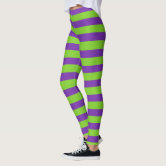 Halloween Witch s Purple Green Striped Stockings Leggings Zazzle