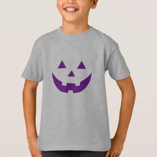Halloween purple Jack o lantern pumpkin kids T-Shirt