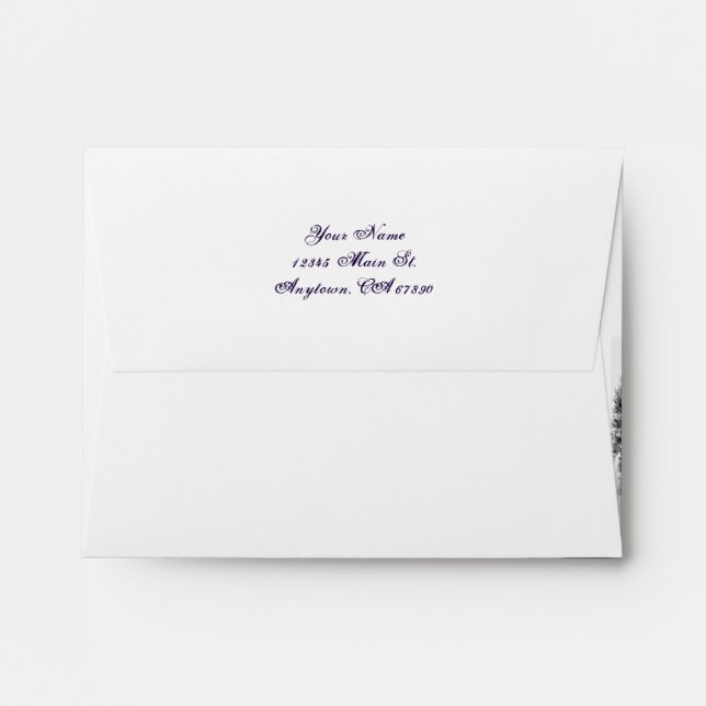 Halloween Purple Mist Custom A2 Small Envelope (Back (Top Flap))