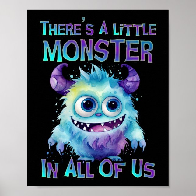 Halloween Purple Monster Poster (Front)