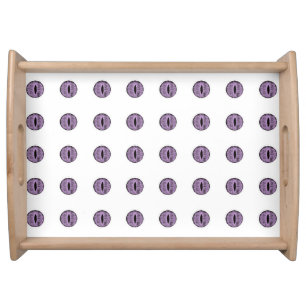 Halloween Purple Polka Dot Eyes Serving Tray