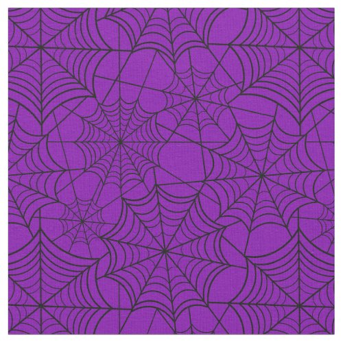 halloween purple spider web fabric
