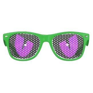 Halloween Purple Spook Eyes Retro Sunglasses