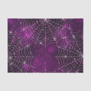 HALLOWEEN PURPLE WITH SILVER SPIDER WEBS TISSUE PAPER