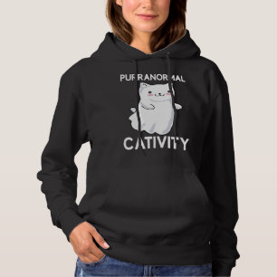 Halloween  Purranormal Cativity Ghost Cat Hoodie
