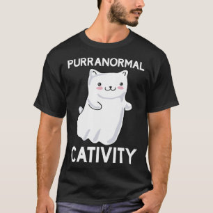 Halloween Purranormal Cativity Ghost Cat T-Shirt