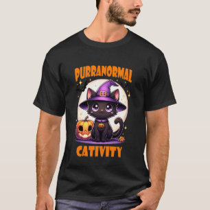 Halloween Purranormal Cativity Kitty Cat Kitten Wi T-Shirt