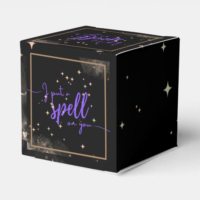 Halloween Put a Spell Favor Boxes (Back Side)