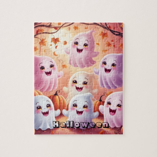 Halloween Puzzle Party: Spooky Fun for Everyone! (Vertical)