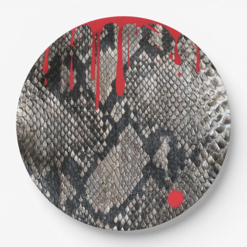 Halloween Python Snake Skin _ Gory Bloody Scary Paper Plates