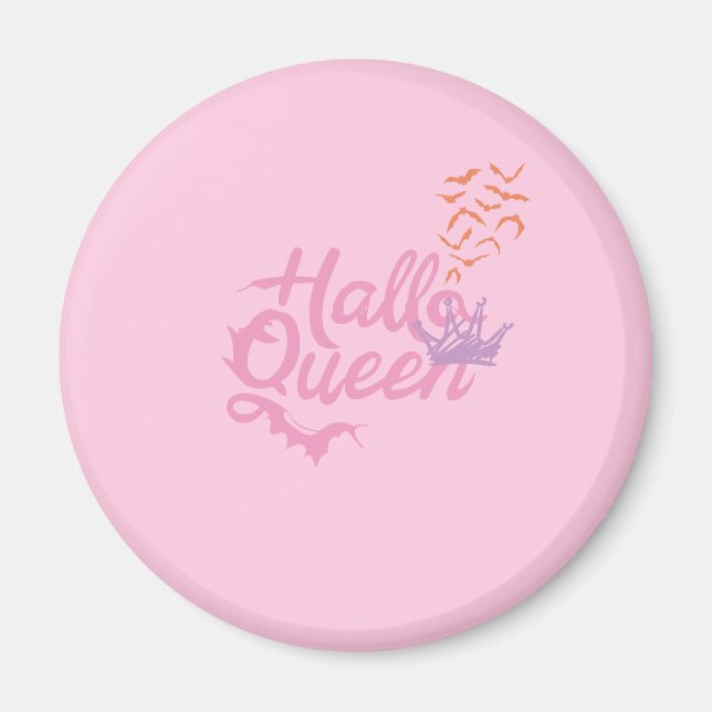 Halloween Queen, Halloqueen, Retro Halloween Art Magnet (Front)