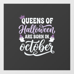 Halloween Queens Born in October Birthday Floor Decals