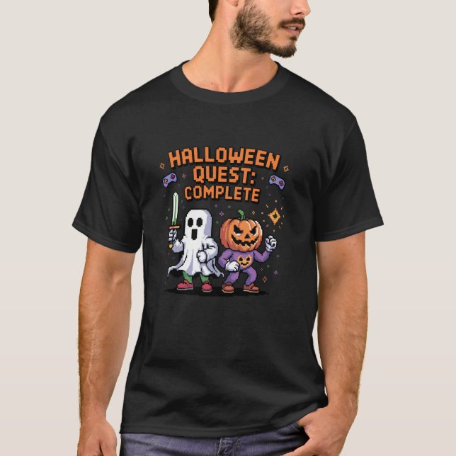 Halloween Quest Complete Halloween Pumpkin Arcade  T-Shirt (Front)