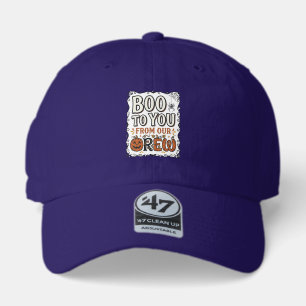 Halloween Quote Boo to You From Our Crew Vintage E 47 Brand Hat