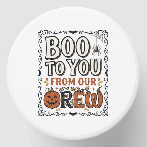 Halloween Quote Boo to You From Our Crew Vintage E Mini Candle Favors