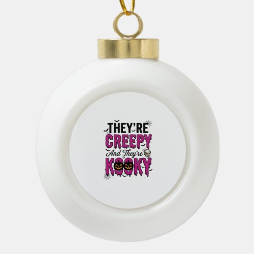 Halloween Quote Creepy Kooky Spooky Vintage_1 Ceramic Ball Christmas Ornament