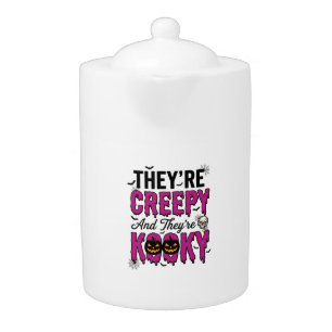 Halloween Quote Creepy Kooky Spooky Vintage_1 Teapot