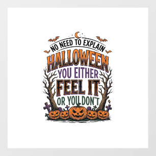Halloween Quote Shirt Vintage Pumpkin Bat Tree Des Floor Decals