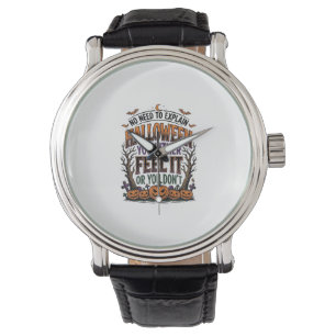 Halloween Quote Shirt Vintage Pumpkin Bat Tree Des Watch
