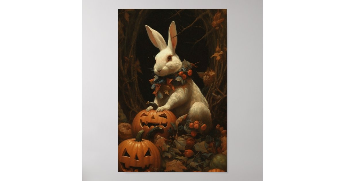 Halloween Rabbit Poster Zazzle