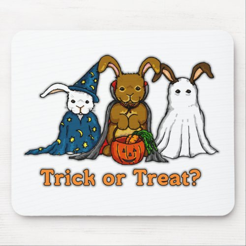 Halloween Rabbits Trick or Treating Mouse Pad