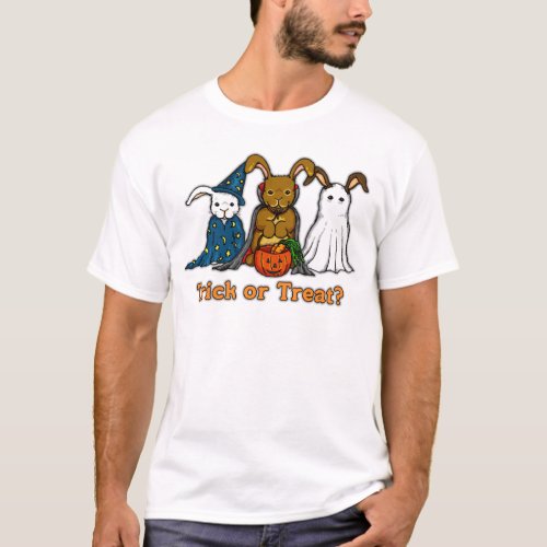 Halloween Rabbits Trick or Treating T_Shirt